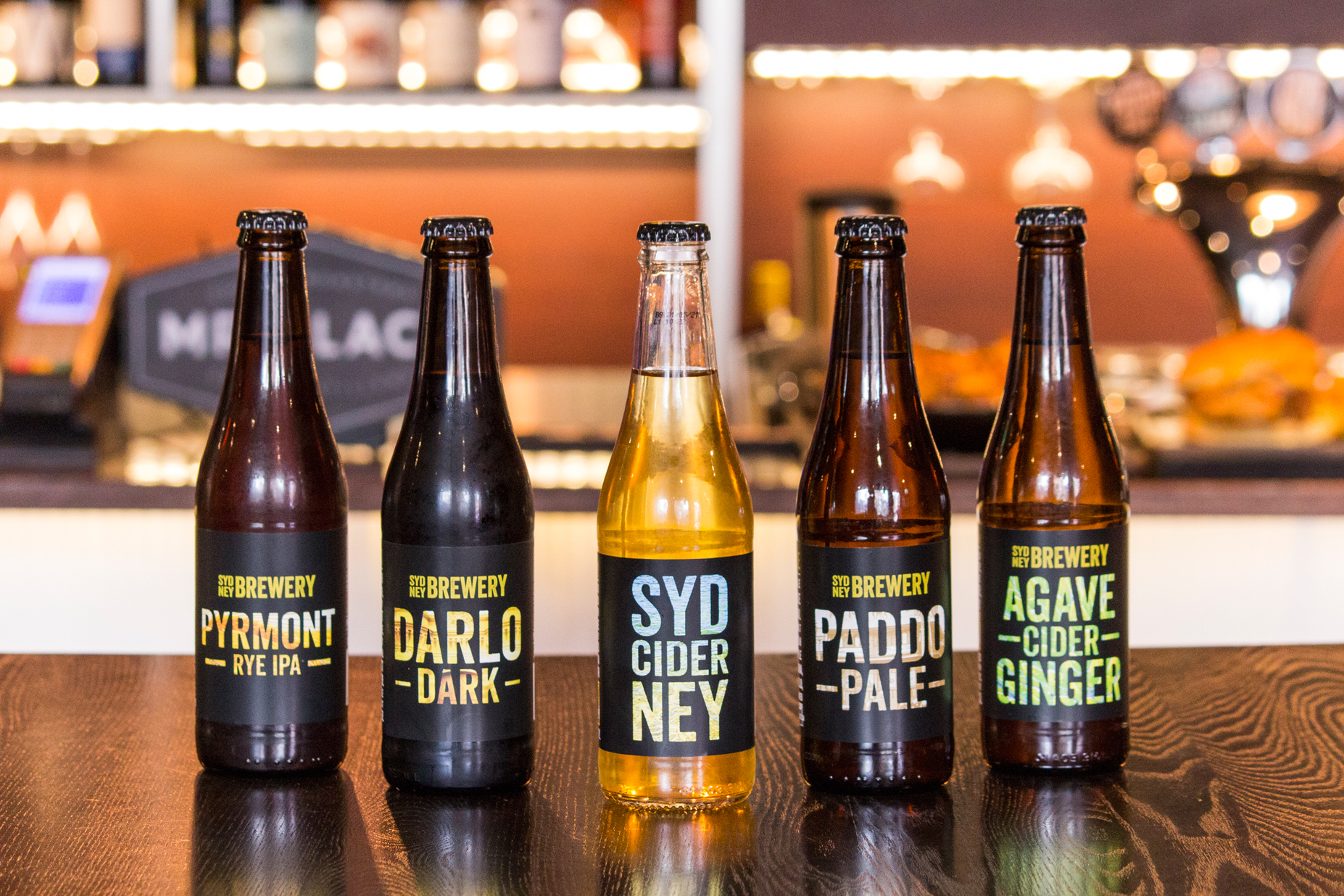 Sydney Brewery Row of Beers
